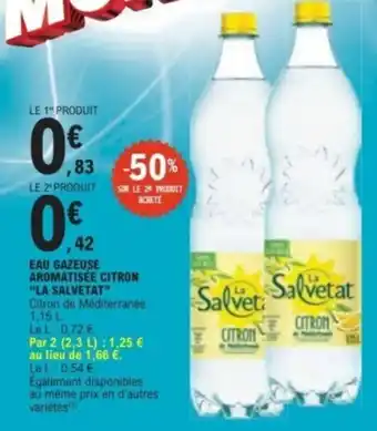 La Salvetat Eau gazeuse aromatisée citron