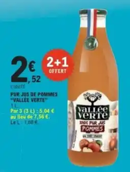 E.Leclerc Vallée Verte Pur jus de pommes offre