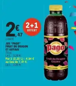 E.Leclerc Pago Jus Fruit du Dragon et Goyave offre
