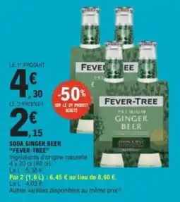 E.Leclerc FEVER-TREE SODA GINGER BEER offre