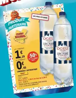 E.Leclerc Ogeu limonade l'authentique offre
