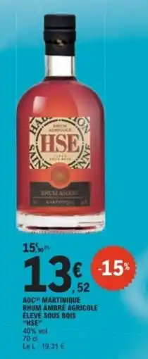 E.Leclerc HSE Rhum agricole offre