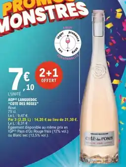 E.Leclerc Cote des roses aop languedoc offre