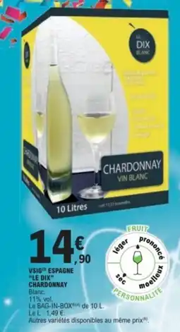 E.Leclerc LE DIX CHARDONNAY offre