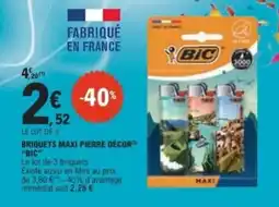 E.Leclerc BIC Briquets Maxi Pierre Décor offre
