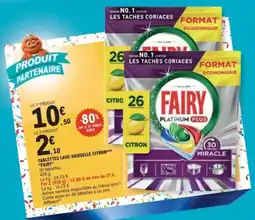 E.Leclerc FAIRY TABLETTES LAVE-VAISSELLE CITRON offre