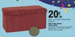 E.Leclerc ARUM POUF PLIANT DOUBLE CÔTÉLÉ offre