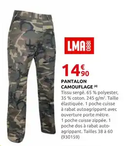 Rural Master Lma pantalon camouflage offre