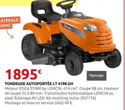 Rural Master Temver tondeuse autoportée lt 4198 gh offre