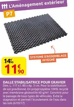 Rural Master Dalle stabilisatrice pour gravier offre