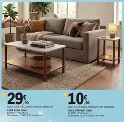 E.Leclerc COME TABLE BASSE offre