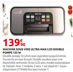 Rural Master Machine sous vide ultra max lcd double pompe 125 w offre