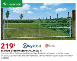 Rural Master Barrière d'herbage semi-grillagée 3 m offre