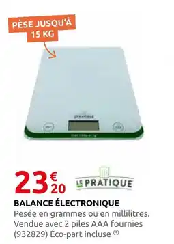 Rural Master Le pratique balance électronique offre