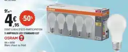 E.Leclerc OSRAM AMPPOULES LED STANDARD E27 offre