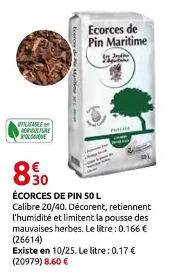 Rural Master Écorces de pin 50 l offre