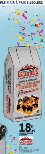 E.Leclerc Grill d'Bois Charbon de bois naturel offre
