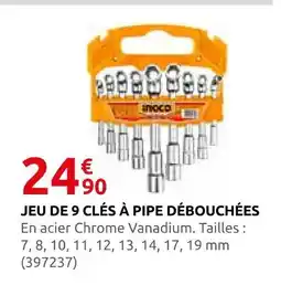 Rural Master Jeu de 9 clés à pipe débouchées offre