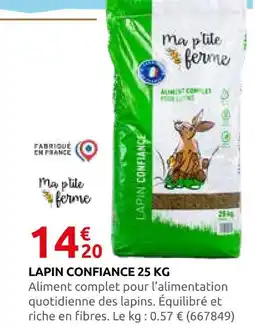 Rural Master Ma p'tite ferme lapin confiance offre