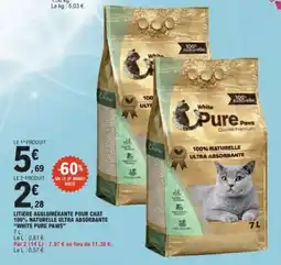 E.Leclerc White Pure Paws Litière offre