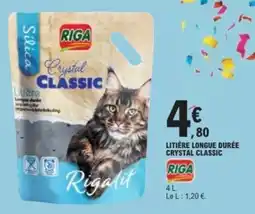 E.Leclerc RIGA Litière longue durée Crystal Classic offre
