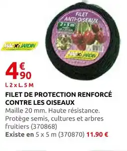 Rural Master Filet de protection renforcé contre les oiseaux offre