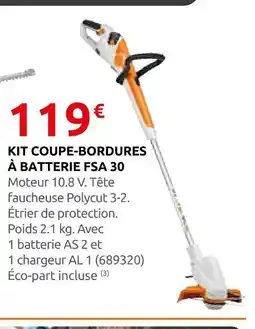Rural Master Kit coupe-bordures à batterie fsa 30 offre