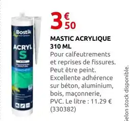 Rural Master Bostik mastic acrylique 310 ml offre