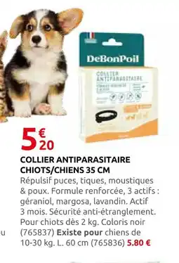 Rural Master Debonpoil collier antiparasitaire chiots/chiens 35 cm offre