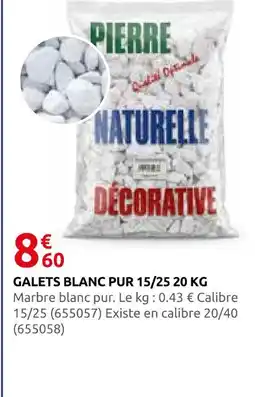 Rural Master Galets blanc pur 15/25 20 kg offre