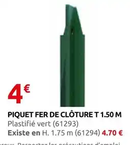 Rural Master Piquet fer de clôture t 1.50 m offre