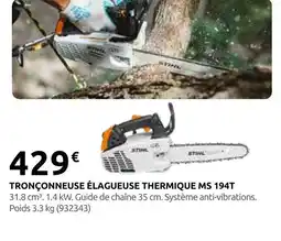 Rural Master Stihl tronçonneuse élagueuse thermique ms 194t offre