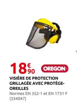 Rural Master Oregon visière de protection grillagée avec protège-oreilles offre