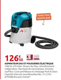 Rural Master Makita aspirateur eau et poussières électrique offre