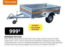 Rural Master Temver remorque tem 233se offre