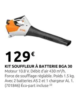 Rural Master Stihl kit souffleur à batterie bga 30 offre