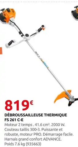 Rural Master Stihl débroussailleuse thermique fs 261 c-e offre