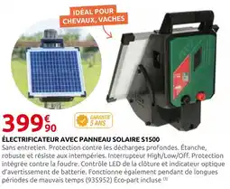 Rural Master Électrificateur avec panneau solaire s1500 offre
