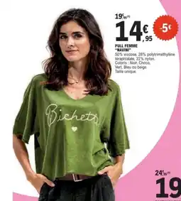 E.Leclerc NAVINI PULL FEMME offre