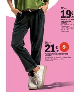 E.Leclerc BELORA Pantalon femme avec ceinture offre