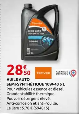 Rural Master Temver huile auto semi-synthétique 10w-40 5 l offre
