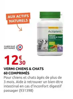 Rural Master Actiplant vermi chiens & chats 60 comprimés offre