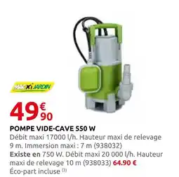 Rural Master Pompe vide-cave 550 w offre