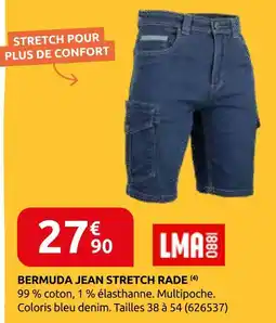 Rural Master Lma bermuda jean stretch rade offre