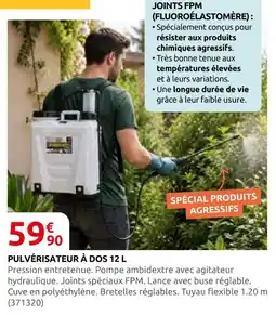 Rural Master Pulvérisateur à dos 12 l offre