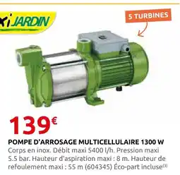 Rural Master Pompe d'arrosage multicellulaire 1300 w offre