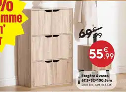 Maxi Bazar Étagère 6 cases offre