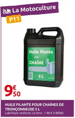 Rural Master Huile filante pour chaînes de tronçonneuse offre
