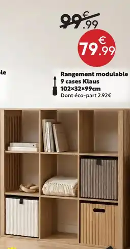 Maxi Bazar Rangement modulaire 9 cases klaus offre