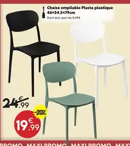 Maxi Bazar Chaise empilable plasta plastique offre